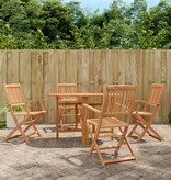 VidaXL 5-delige Tuinset inklapbaar massief acaciahout