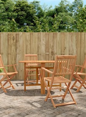 VidaXL 5-delige Tuinset inklapbaar massief acaciahout