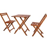 VidaXL 3-delige Bistroset inklapbaar massief acaciahout