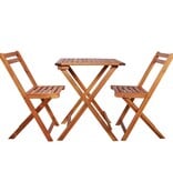 VidaXL 3-delige Bistroset inklapbaar massief acaciahout