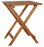 VidaXL 3-delige Bistroset inklapbaar met kussens massief acaciahout