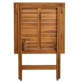 VidaXL 3-delige Bistroset inklapbaar met kussens massief acaciahout