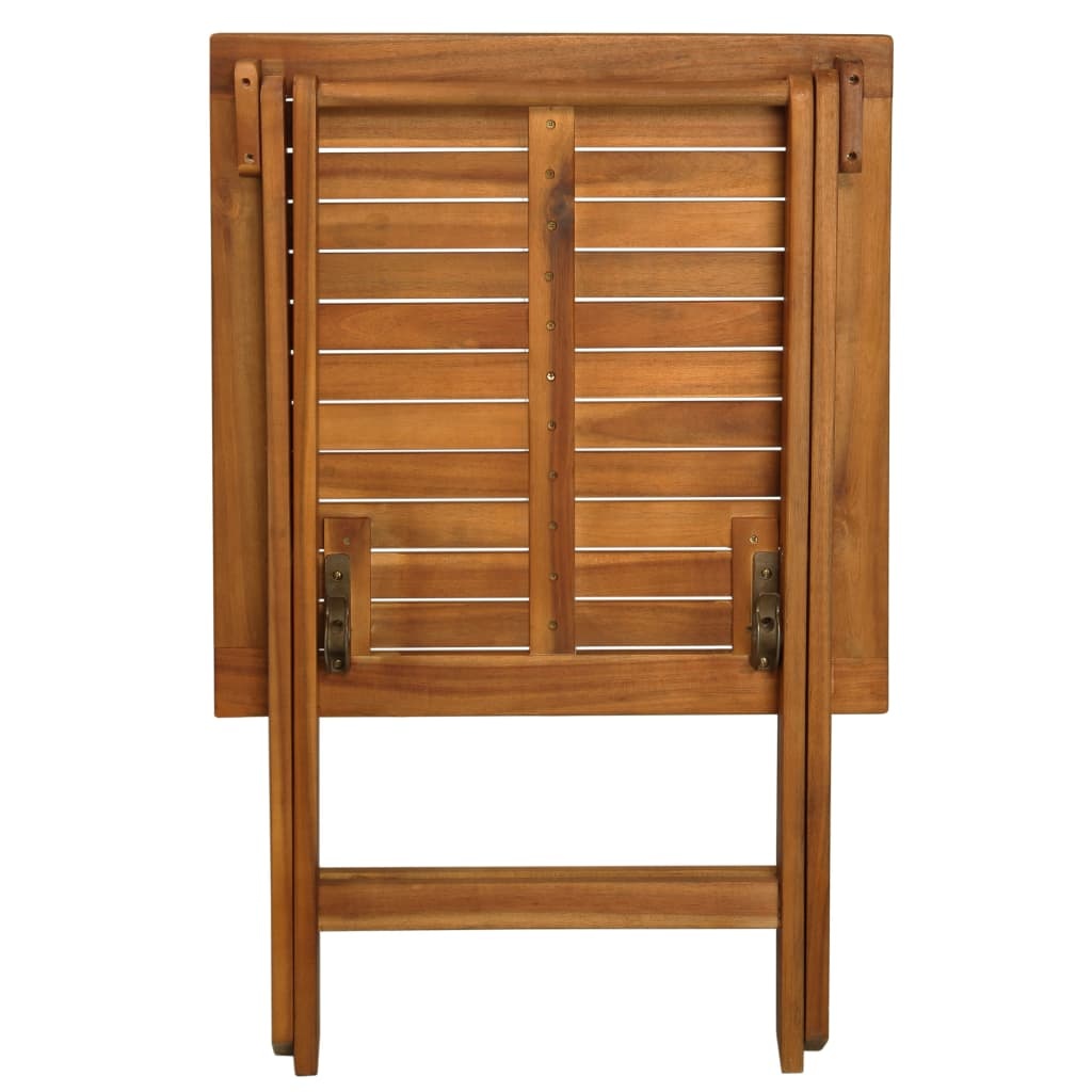 VidaXL 3-delige Bistroset inklapbaar met kussens massief acaciahout