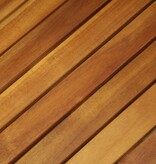 VidaXL 3-delige Bistroset inklapbaar met kussens massief acaciahout