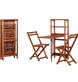 VidaXL 3-delige Bistroset inklapbaar massief acaciahout