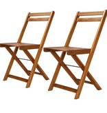 VidaXL Bistrostoelen 2 st massief acaciahout
