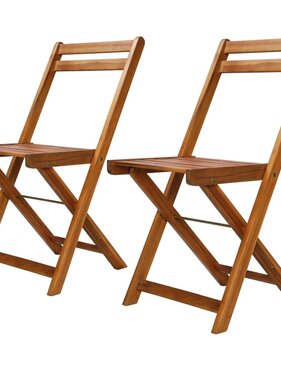 VidaXL Bistrostoelen 2 st massief acaciahout