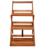 VidaXL Plantenstandaard 3-laags 50x63x80 cm massief acaciahout