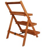 VidaXL Plantenstandaard 3-laags 50x63x80 cm massief acaciahout