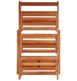 VidaXL Plantenstandaard 3-laags 50x63x80 cm massief acaciahout