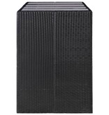 VidaXL 9-delige Tuinset poly rattan zwart