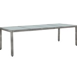 VidaXL 11-delige Tuinset met kussens poly rattan grijs