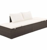 VidaXL Tuinbed 195x60 cm poly rattan bruin