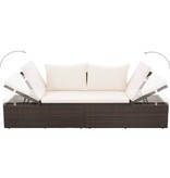 VidaXL Tuinbed 195x60 cm poly rattan bruin