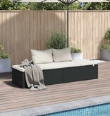VidaXL Tuinbed 195x60 cm poly rattan zwart