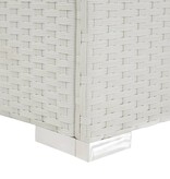 VidaXL Ligbed met kussen poly rattan wit