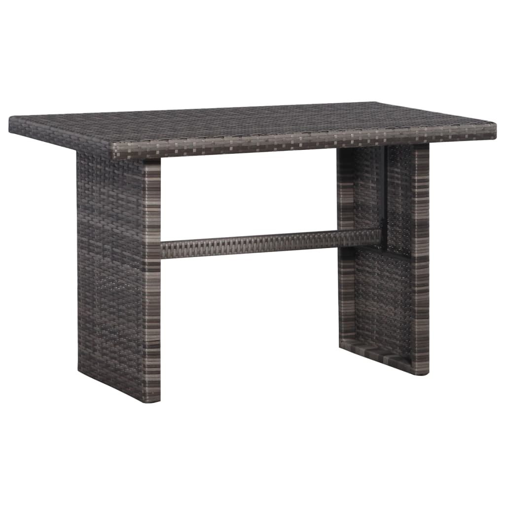 VidaXL 3-delige Bistroset met kussens poly rattan grijs