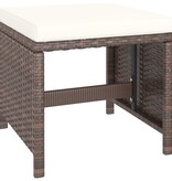 VidaXL 6-delige Tuinset met kussens poly rattan bruin