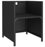 VidaXL 6-delige Tuinset met kussens poly rattan zwart