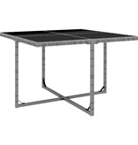 VidaXL 5-delige Tuinset met kussens poly rattan grijs