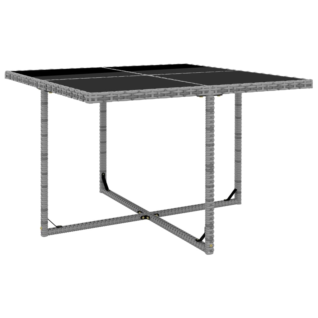 VidaXL 5-delige Tuinset met kussens poly rattan grijs