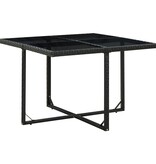 VidaXL 5-delige Tuinset met kussens poly rattan zwart