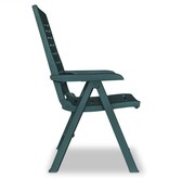 VidaXL Tuinstoelen 2 st verstelbaar kunststof groen