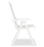 VidaXL Tuinstoelen 2 st verstelbaar kunststof wit