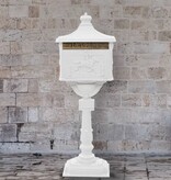 VidaXL Staande brievenbus vintage stijl roestbestendig aluminium wit