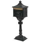 VidaXL Staande brievenbus vintage stijl roestbestendig aluminium groen