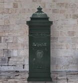 VidaXL Pilaar brievenbus vintage stijl roestbestendig aluminium groen