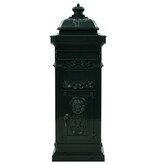 VidaXL Pilaar brievenbus vintage stijl roestbestendig aluminium groen