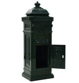 VidaXL Pilaar brievenbus vintage stijl roestbestendig aluminium groen