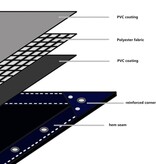 VidaXL Dekzeil 650 g/m² 4x8 m blauw
