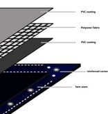 VidaXL Dekzeil 650 g/m² 2x3 m groen