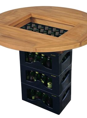 VidaXL Tafelblad voor bierkrat 70 cm teakhout