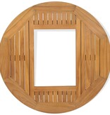 VidaXL Tafelblad voor bierkrat 70 cm teakhout