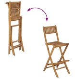 VidaXL Tuinbarkrukken inklapbaar 2 st massief teakhout