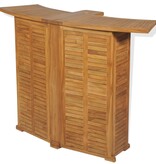 VidaXL 3-delige Bistroset met klapstoelen massief teakhout