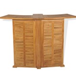 VidaXL Bartafel inklapbaar 155x53x105 cm massief teakhout