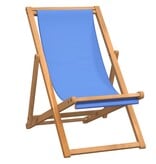 VidaXL Ligstoel 56x105x96 cm teakhout blauw