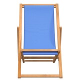 VidaXL Ligstoel 56x105x96 cm teakhout blauw