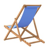 VidaXL Ligstoel 56x105x96 cm teakhout blauw