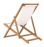 VidaXL Ligstoel 56x105x96 cm teakhout crème