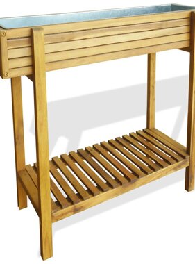 VidaXL Plantenbak verhoogd massief acaciahout en zink