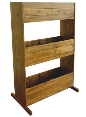 VidaXL Plantenbak verhoogd 3-laags massief acaciahout