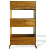 VidaXL Plantenbak verhoogd 3-laags massief acaciahout