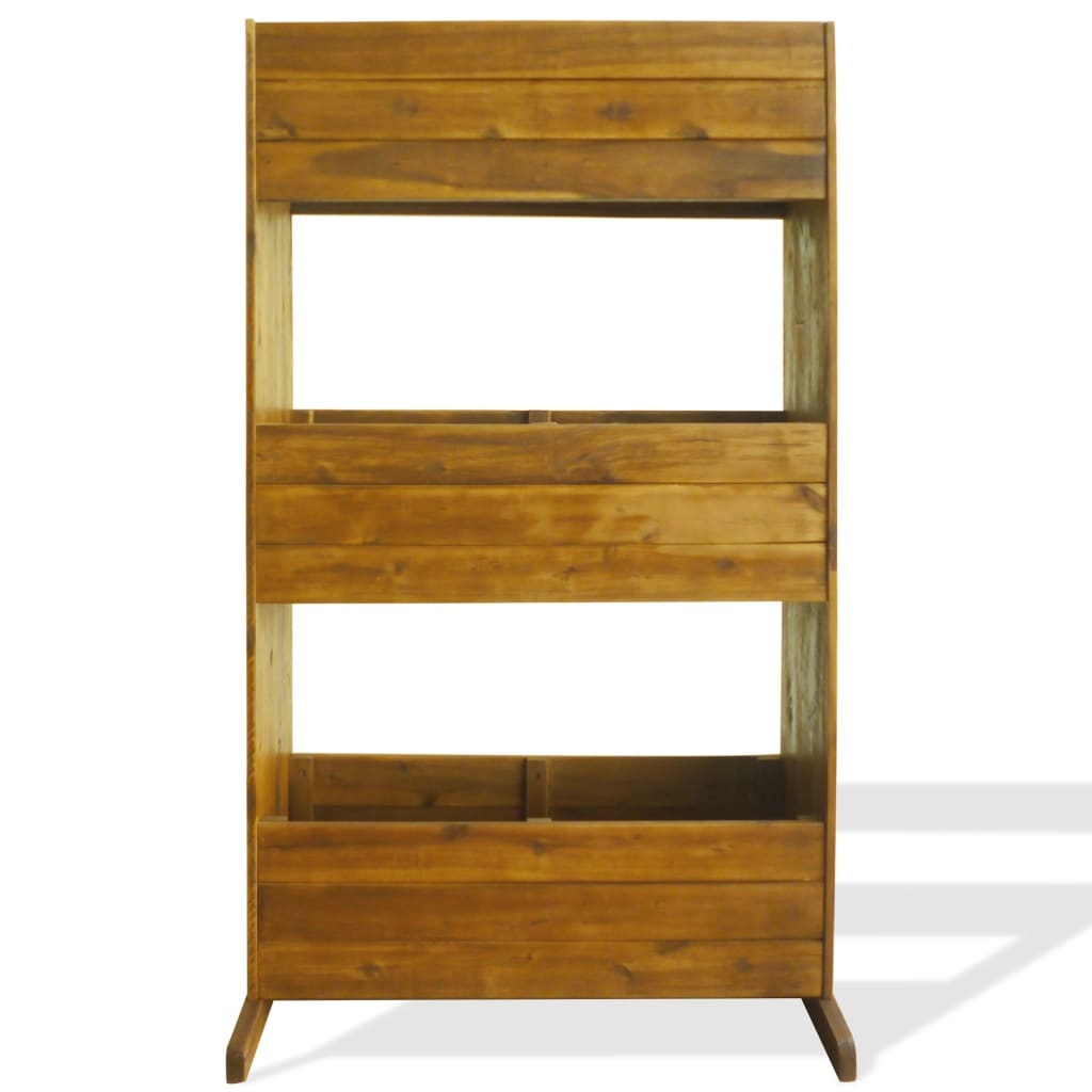 VidaXL Plantenbak verhoogd 3-laags massief acaciahout