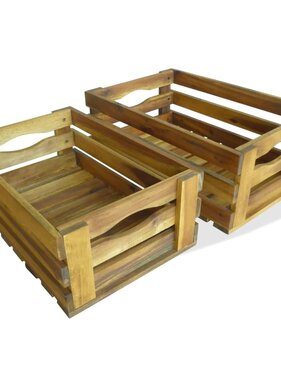 VidaXL Appelkisten 2 st massief acaciahout