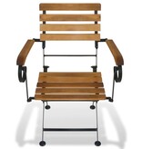 VidaXL Tuinstoelen inklapbaar 2 st staal en massief acaciahout